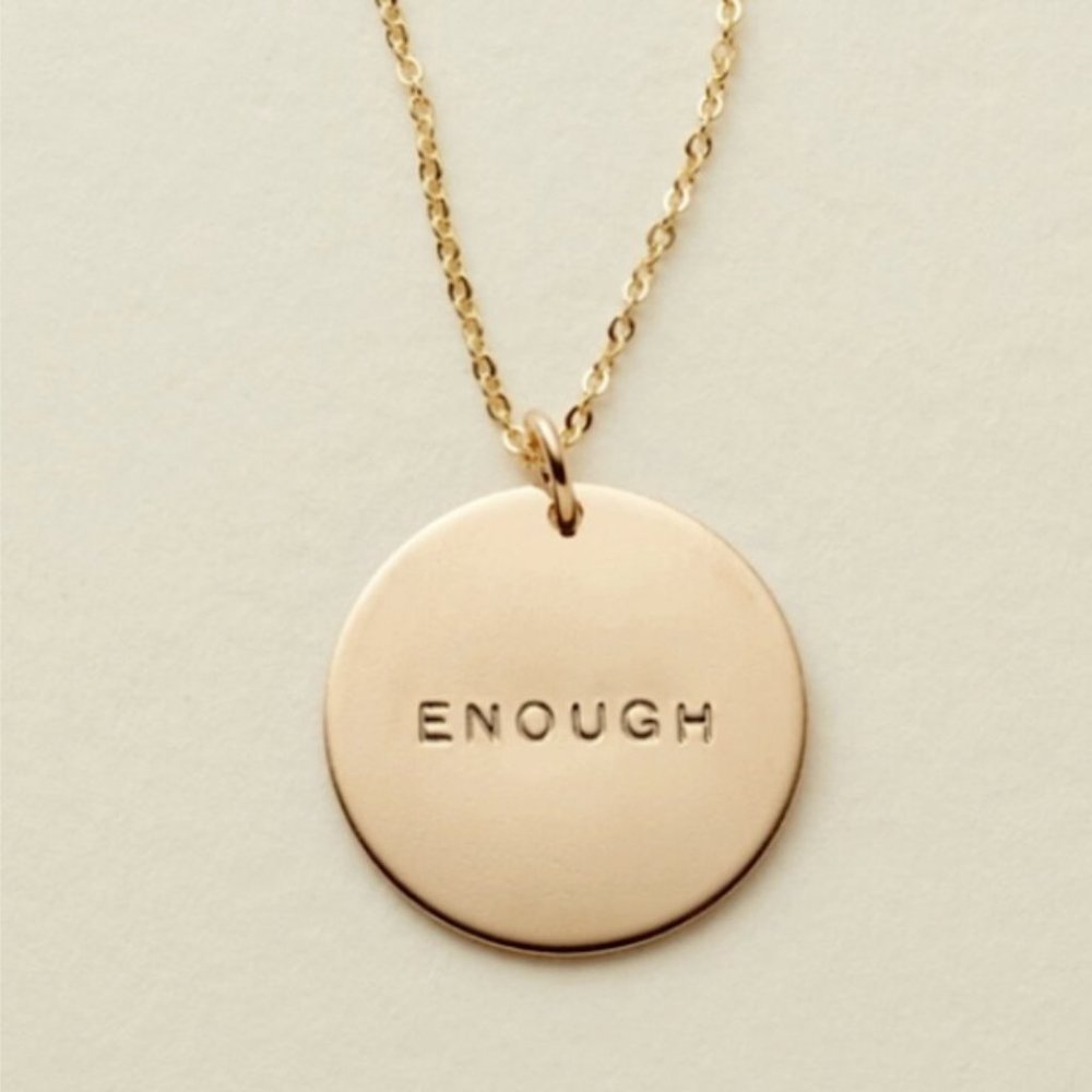 Inhale | Exhale Peaceful Mantra Minimal Necklace - Picture 16 of 16